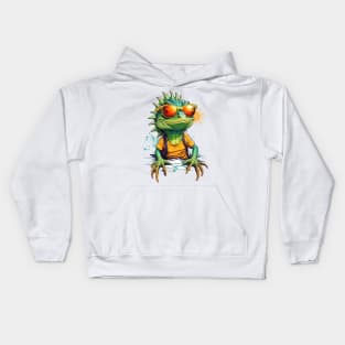 Cool Lizard in Sunglasses Kids Hoodie